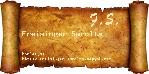 Freisinger Sarolta névjegykártya